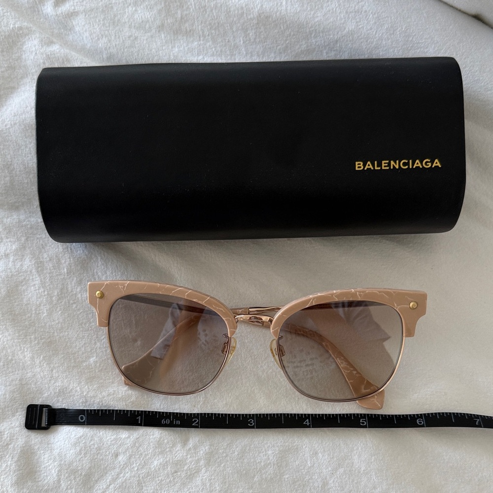 Balenciaga Pink Irridesxceny Sunglasses